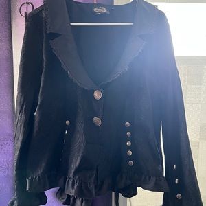 Funhouse goth fashion jacket with corset back